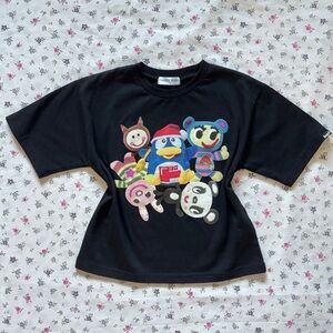 Angel Blue vintage black baby tee with character graphic